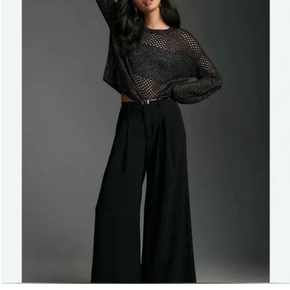 Pilcro black knit (metallic) top. Size XS